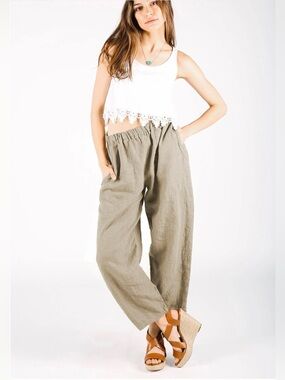 NWT Easel Cotton Blend | Beach Bum |  Wide leg  pants size M